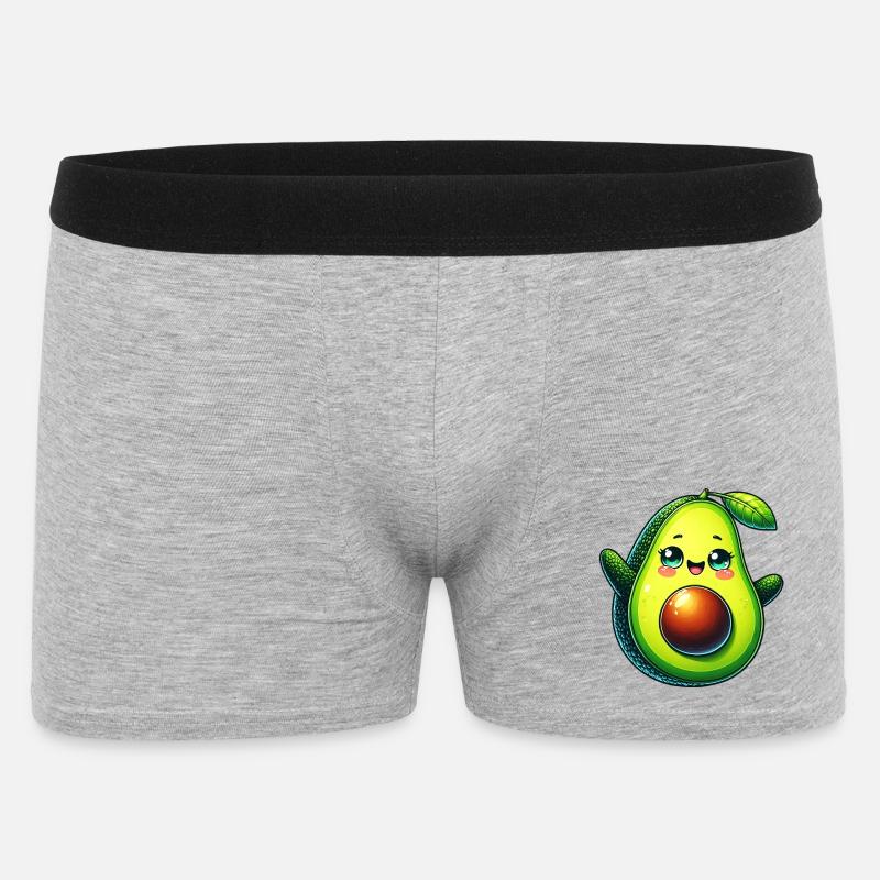 Avocado - Männer Boxer Shorts - Grau meliert