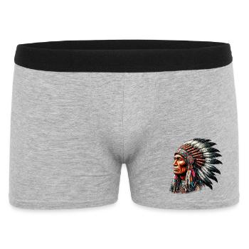 American Indian American Red Skin - Men's Boxer Shorts - heather grey - Front