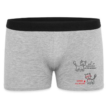 Good morning dog and cat - Men's Boxer Shorts - heather grey - Front