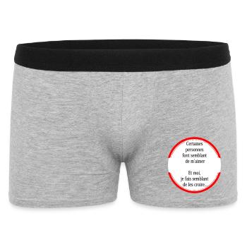 Some people pretend to love me - Men's Boxer Shorts - heather grey - Front