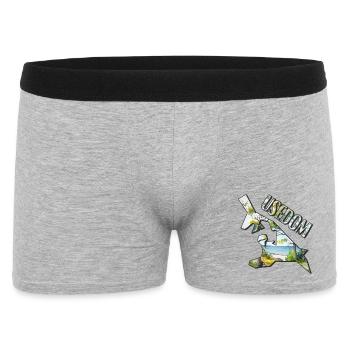Carte à l’aquarelle d’Usedom - Boxer Homme - gris chiné - Devant