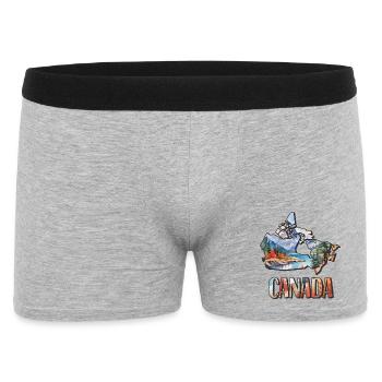 Watercolor Map of Canada - Men's Boxer Shorts - heather grey - Front