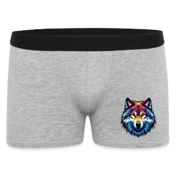 Wolf - Men's Boxer Shorts - heather grey - Front