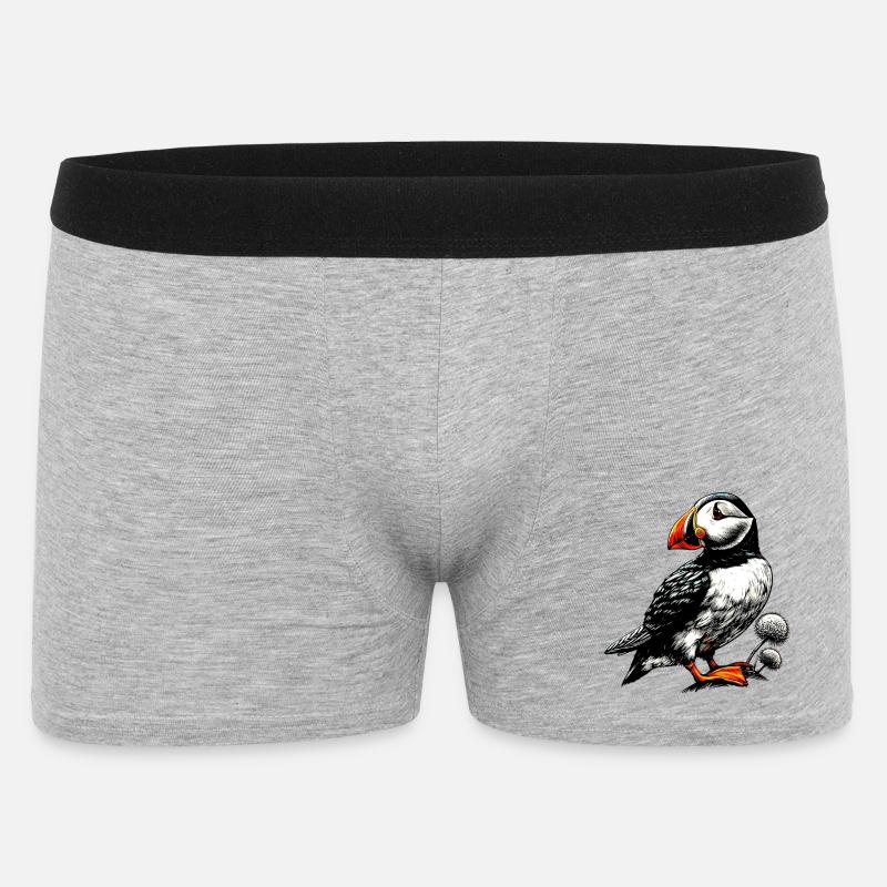 Papageitaucher - Männer Boxer Shorts - Grau meliert