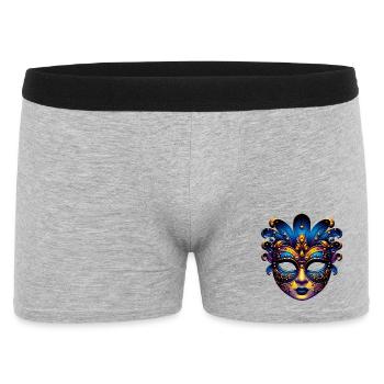 Masque du Carnaval de Venise - Boxer Homme - gris chiné - Devant