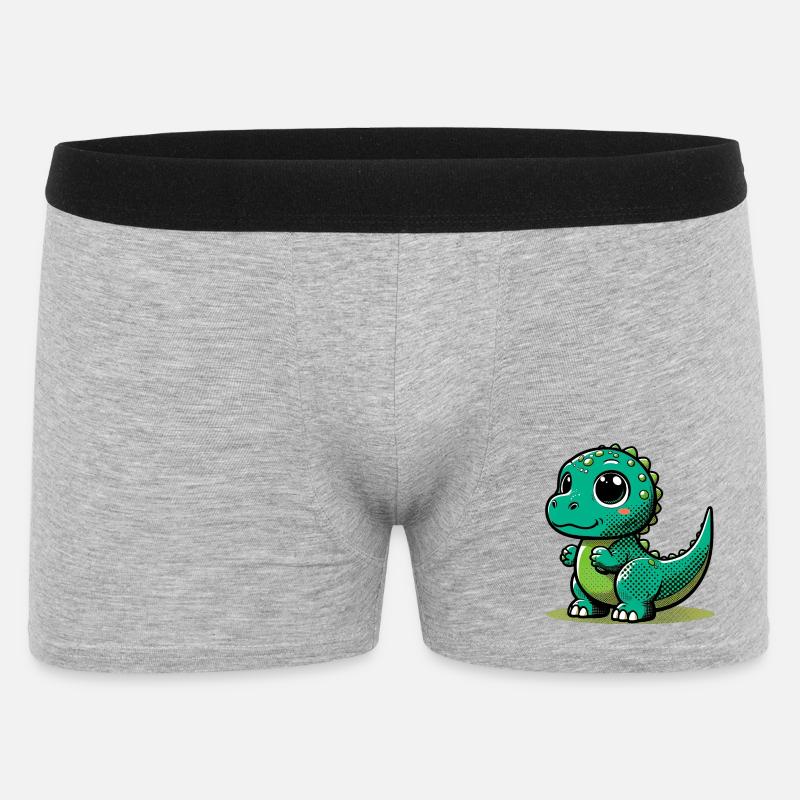 Dinosaurier - Männer Boxer Shorts - Grau meliert