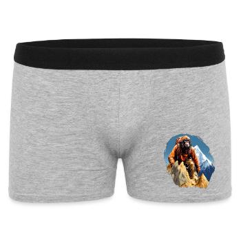 Monkey Mountaineer / Hiking Monkey - Men's Boxer Shorts - heather grey - Front