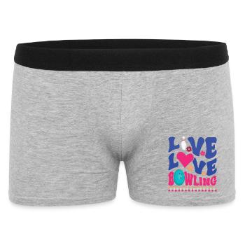 Bowling d’amour en direct - Boxer Homme - gris chiné - Devant