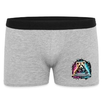 RackoonBeatz aux platines - DJ Waschbär - Boxer Homme - gris chiné - Devant