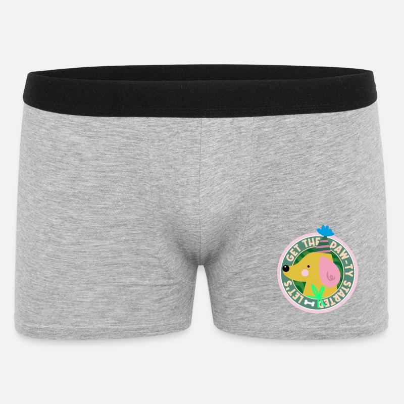 Get the Paw-ty Started – Partyhund - Männer Boxer Shorts - Grau meliert