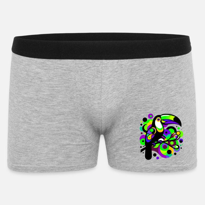 Tukan - Männer Boxer Shorts - Grau meliert