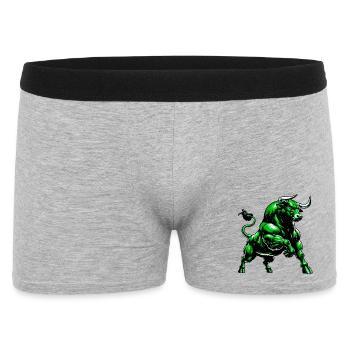 Stier - Männer Boxer Shorts - Grau meliert - Vorne
