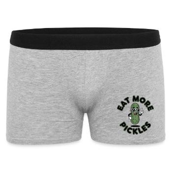 Eat More Pickles Cucumbers Fun Shirt - Men's Boxer Shorts - heather grey - Front