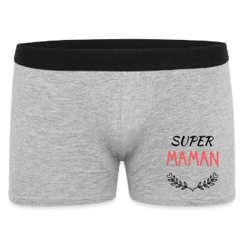 MAMAN. FÊTE DES MÈRES. COEUR. FÊTE. BONNE FÊTE - Boxer Homme - gris chiné - Devant