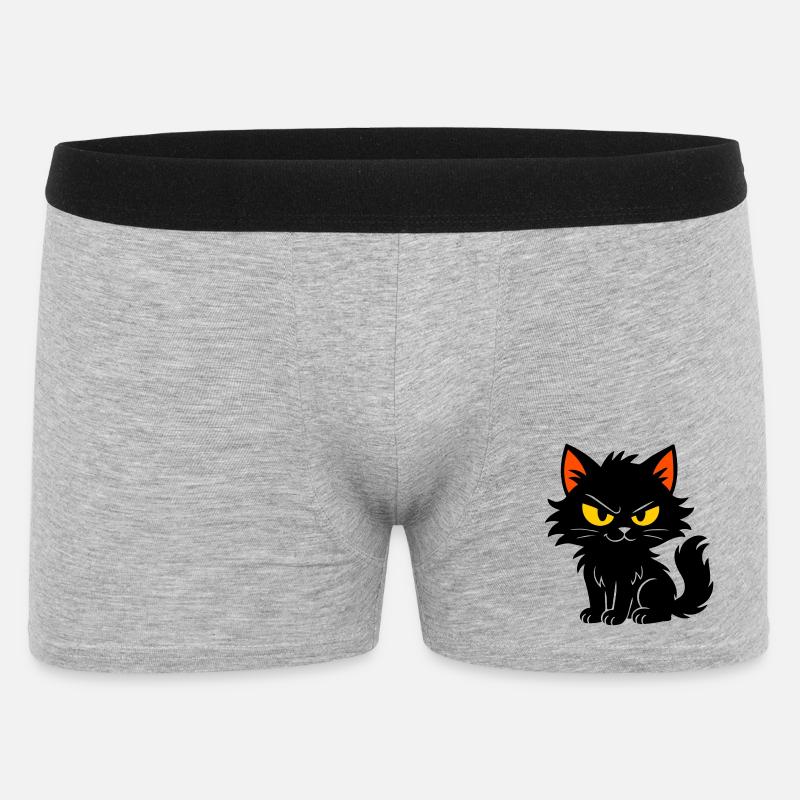 Chaton doux - Boxer Homme - gris chiné