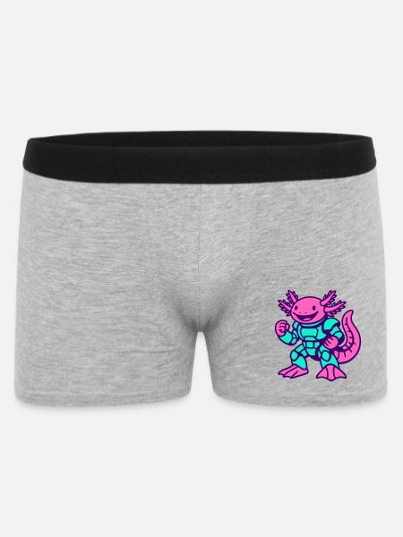 Axolotl Hero - Men's Boxer Shorts - heather grey