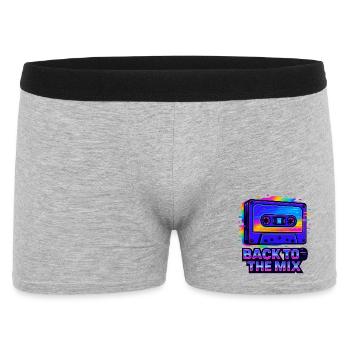 Neon Retro Kassetten Design - Männer Boxer Shorts - Grau meliert - Vorne
