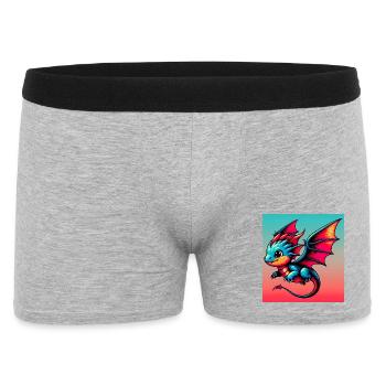 dragon - Men's Boxer Shorts - heather grey - Front
