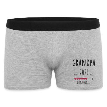 Papy en devenir 2026 Cadeau Grossesse - Boxer Homme - gris chiné - Devant