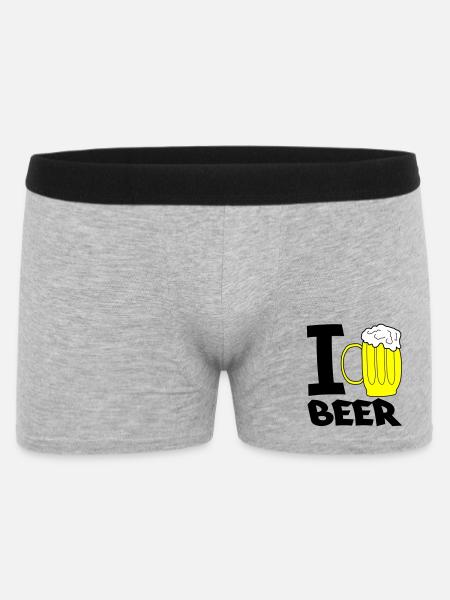 Yellow Beer Mug Sketch - Men's Boxer Shorts - heather grey