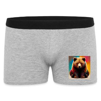 bear - Men's Boxer Shorts - heather grey - Front