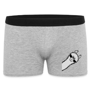 Llama Angry Looking Side Sunglasses Cool Sour - Men's Boxer Shorts - heather grey - Front