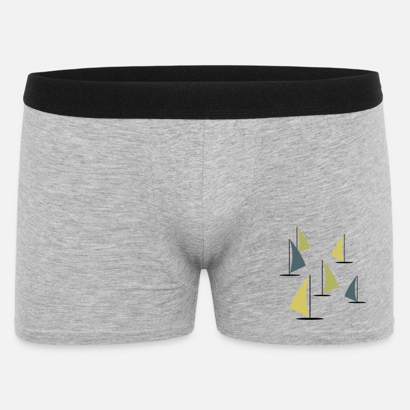 abstrakte bunte Windsurfer - Männer Boxer Shorts - Grau meliert