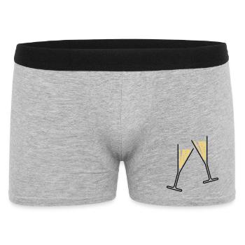 2 Sektgläser (Sekt / Trichter / Offen / 2C) - Boxer Homme - gris chiné - Devant
