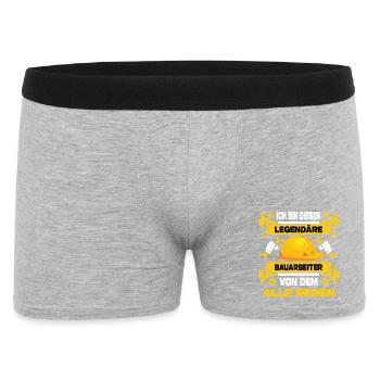 Construction Manager Gifts Construction Workers Road Construction - Men's Boxer Shorts - heather grey - Front