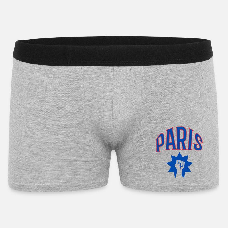 Paris - Männer Boxer Shorts - Grau meliert