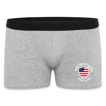 USA NY Patriot Shield - Men's Boxer Shorts - heather grey - Front