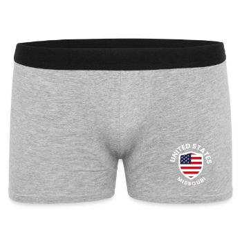 Missouri Shield USA Flag Design - Men's Boxer Shorts - heather grey - Front