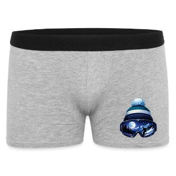 Skieur Après Ski Hat Ski Goggles Sports d’hiver - Boxer Homme - gris chiné - Devant
