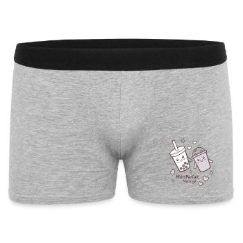 Boba Amis: Mélange Parfait - Boxer Homme - gris chiné - Devant