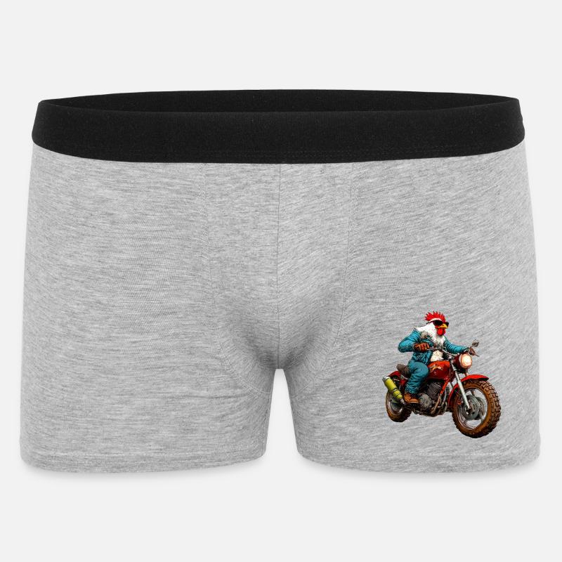 Polli motociclisti - Boxer da uomo - grigio melange