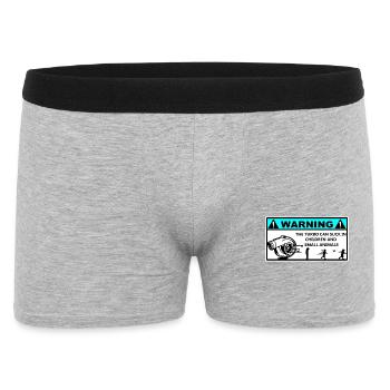 stickers - Men's Boxer Shorts - heather grey - Front