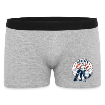 Benny, Vintage-Look - Männer Boxer Shorts - Grau meliert - Vorne