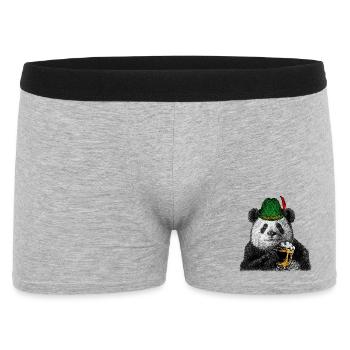 Bavarian Beer Fest Panda Bear Alpine Hat Graphic - Männer Boxer Shorts - Grau meliert - Vorne
