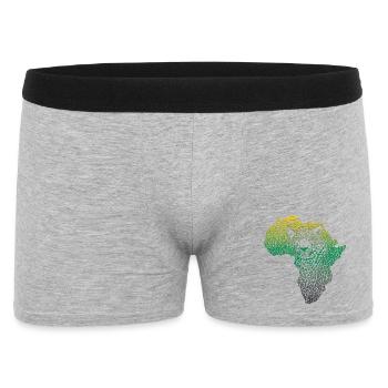 Africa _continent_silhouette _leopard_head_and_ - Men's Boxer Shorts - heather grey - Front