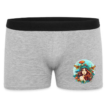 mushroom - Men's Boxer Shorts - heather grey - Front