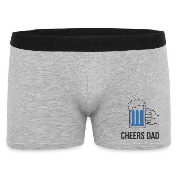 Sociable Cheers Dad Beer Mug - Men's Boxer Shorts - heather grey - Front