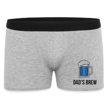 Kühles Dads Brew Bierglas Papa - Männer Boxer Shorts - Grau meliert - Vorne