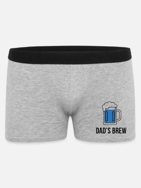 Cool Dads Brew Beer Glass Dad - Men's Boxer Shorts - heather grey