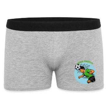 Header Cartoon Soccer Hero - Men's Boxer Shorts - heather grey - Front
