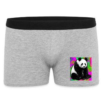 panda - Boxer Homme - gris chiné - Devant