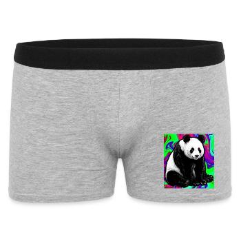 Panda - Männer Boxer Shorts - Grau meliert - Vorne