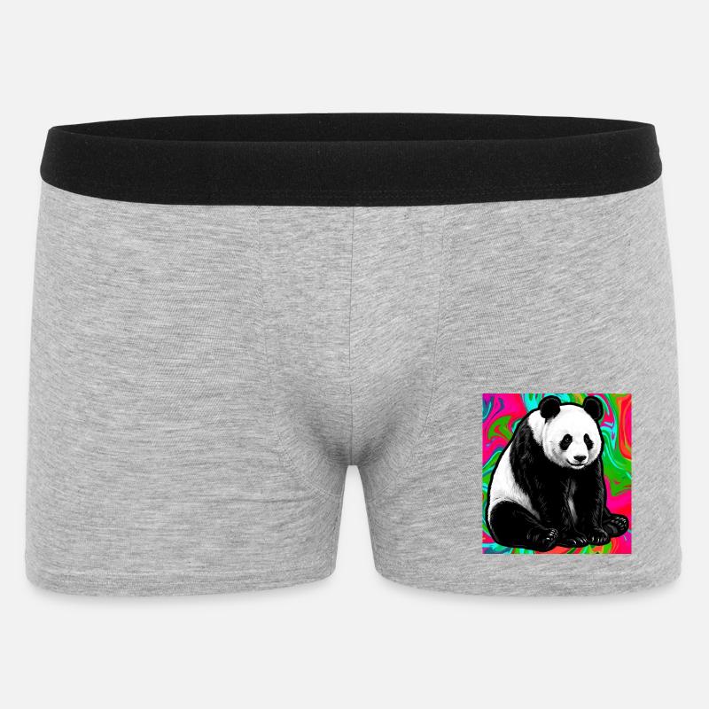 panda - Boxer Homme - gris chiné