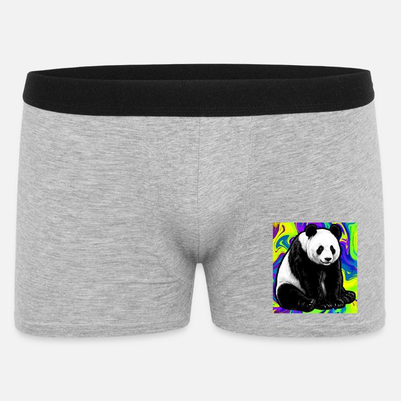 panda - Boxer Homme - gris chiné
