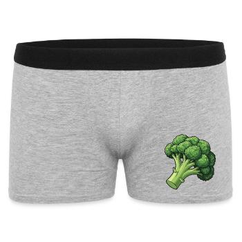 Vivid Broccoli Cartoon - Men's Boxer Shorts - heather grey - Front