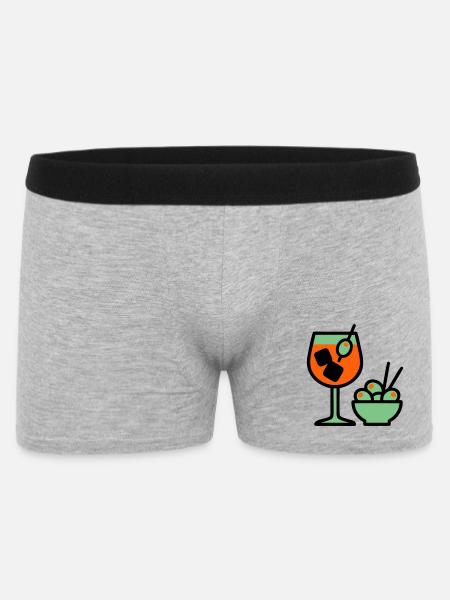 Martini Cocktail Graphic - Men's Boxer Shorts - heather grey